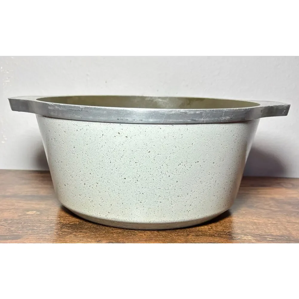 Vintage Club Classic Cookware Pressed Aluminum 5 Qt Stockpot Speckled Gray
